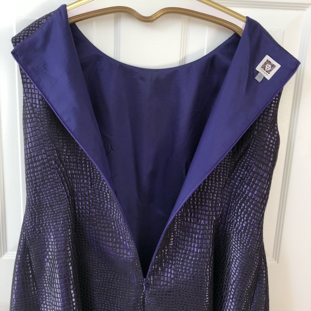 Anne Klein Fully Lined Fit & Flare Reptile Dress - Picture 10 of 11